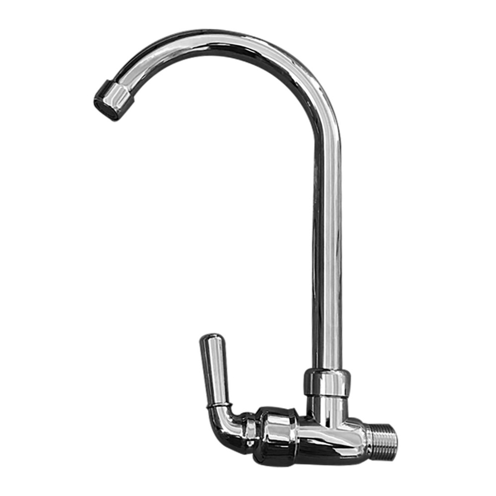 LLAVE PARA LAVAPLATOS PARED CUELLO DE GANSO ABS CROMADO ALETA