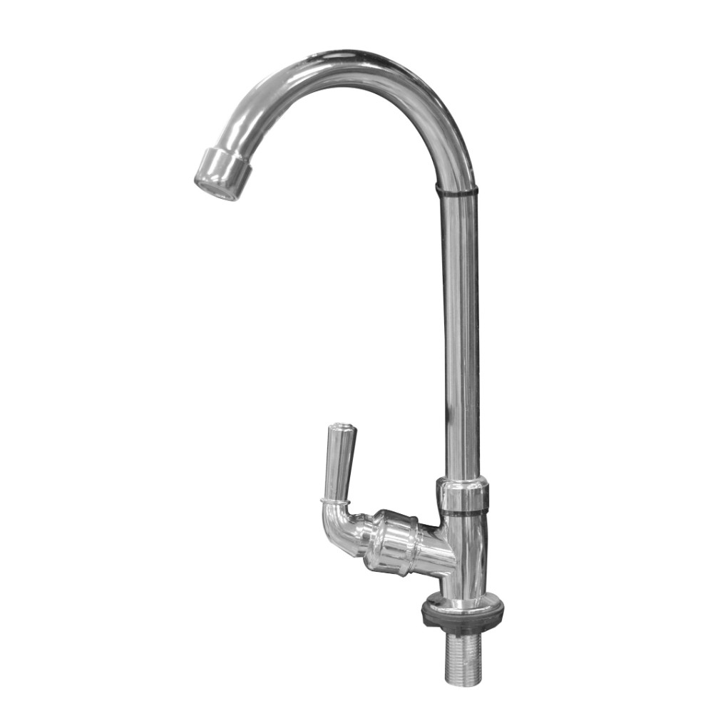 LLAVE PARA LAVAPLATOS MESON CUELLO DE GANSO ABS CROMADO ALETA 