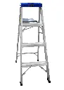 ESCALERA DE ALUMINIO 3 PELDANOS CAP 150 KILOS USO INDUSTRIAL UDUKE CON PLATAFORMA (125 CM)