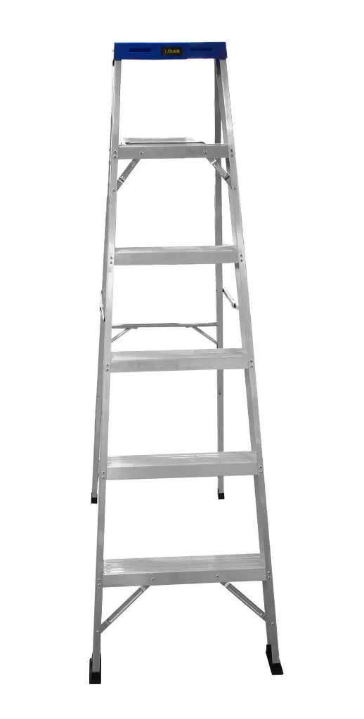 ESCALERA DE ALUMINIO 5 PELDANOS CAP 150 KILOS USO INDUSTRIAL UDUKE CON PLATAFORMA (170 CMS)