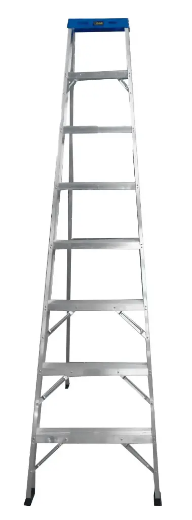 ESCALERA DE ALUMINIO 7 PELDANOS CAP 150 KILOS USO INDUSTRIAL UDUKE CON PLATAFORMA (228 CM)