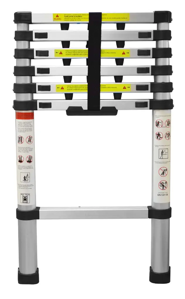 ALUMINIUM TELESCOPING LADDER 6 STEP 200 CM CAP 150 KG UDUKE