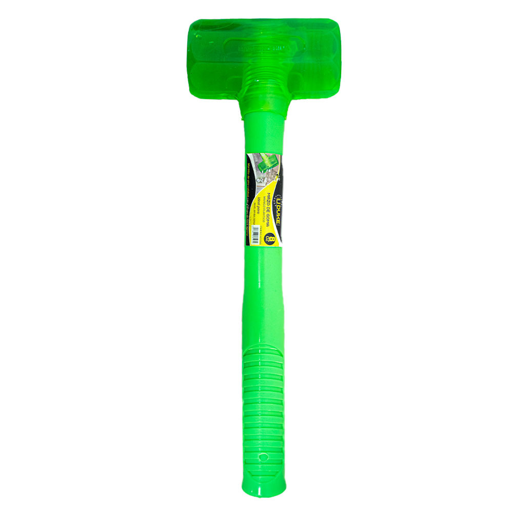RUBBER HAMMER PLASTIC HANDLE 570 GRS GREEN UDUKE