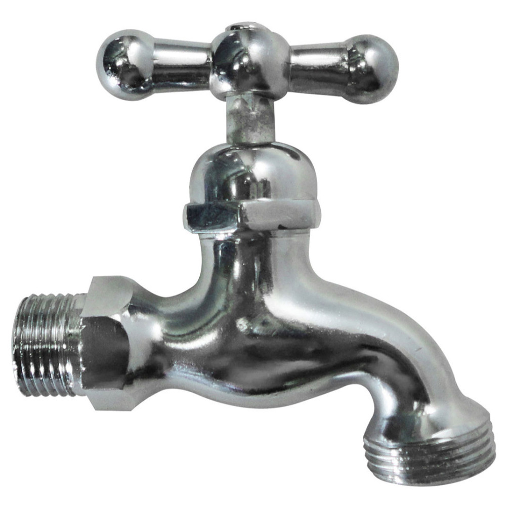 CHROME FAUCET HEAVY DUTY 1/2" CROSS HANDLE UDUKE