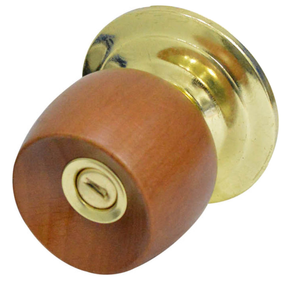 CHAPA POMO ALCOBA UDUKE MADERA MIEL ESCUDO DORADO