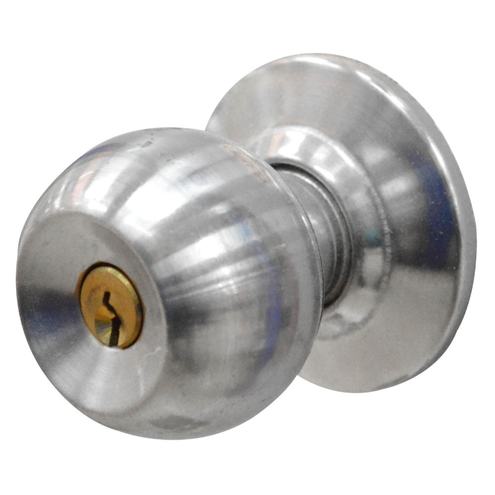 BEDROOM DOOR KNOB LOCK FOR METAL DOOR STAINLESS STEEL SATIN FINISH UDUKE