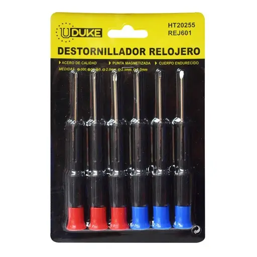 DESTORNILLADOR RELOJERO UDUKE JUEGO X 6