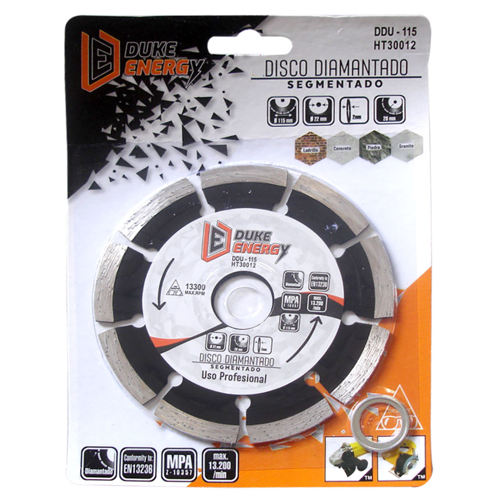 DISCO DIAMANTADO SEGMENTADO DUKE ENERGY PROFESIONAL 4 1/2 