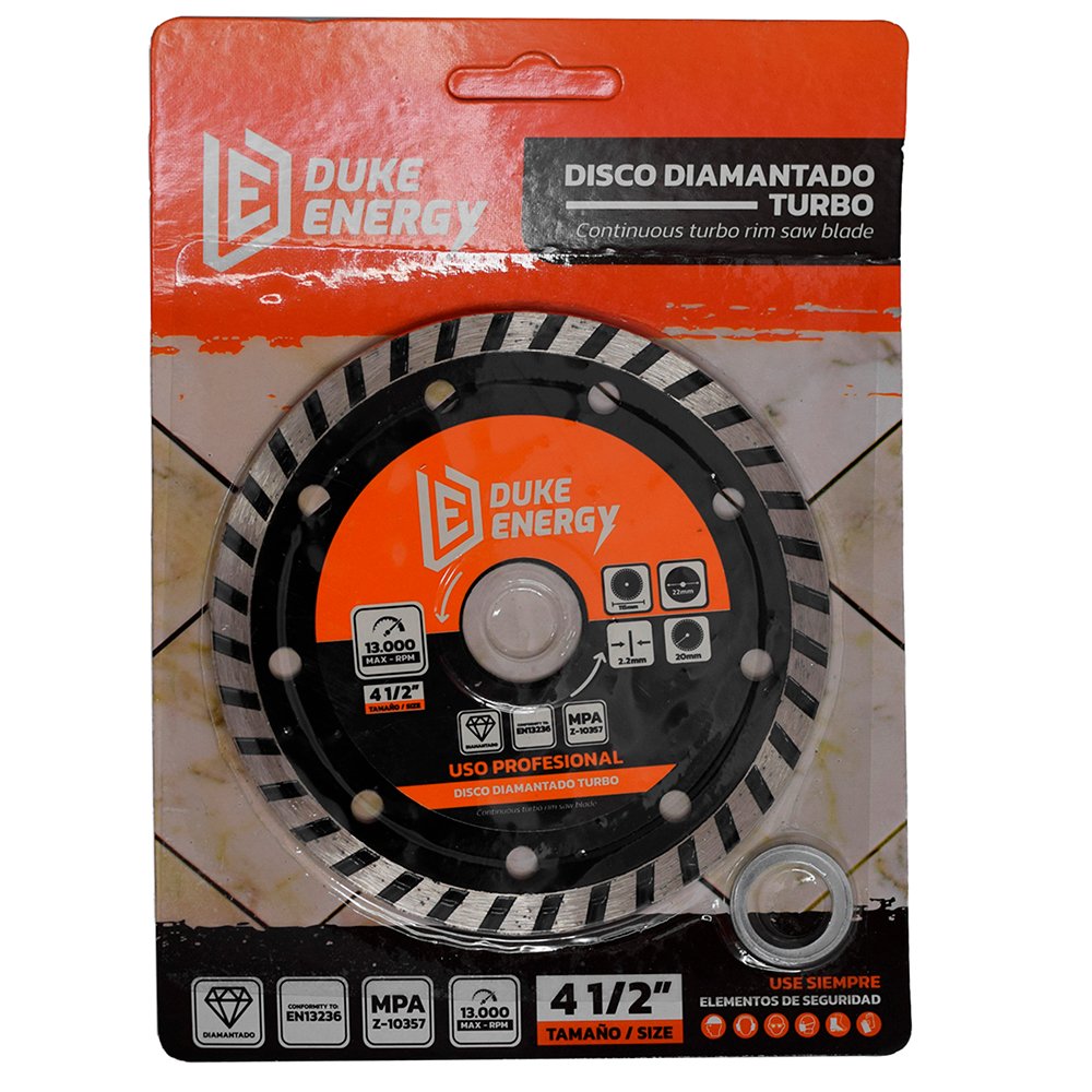 DISCO DIAMANTADO TURBO DUKE ENERGY PROFESIONAL 4 1/2
