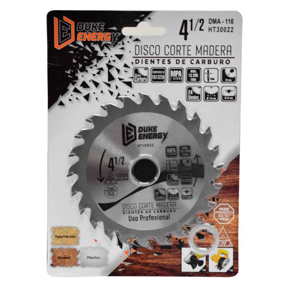 CARBIDE CIRCULAR SAW BLADE 4 1/2" X 24 DUKE ENERGY