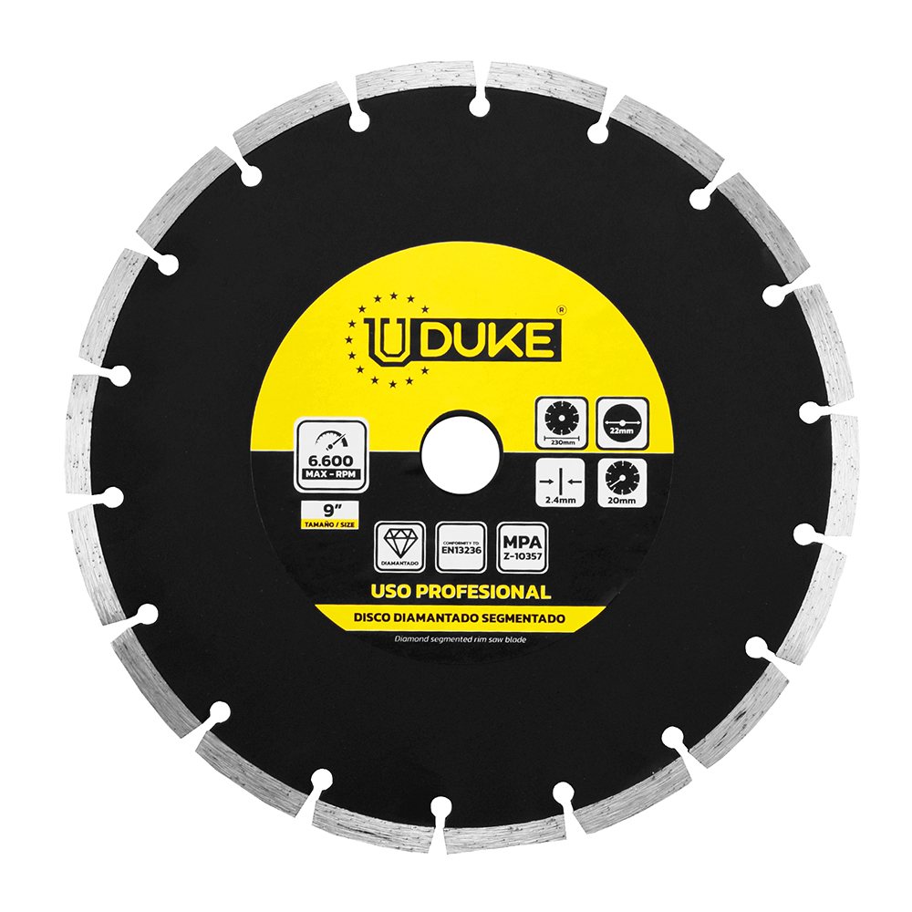 DIAMOND SEGMENTED RIM SAW BLADE UDUKE 9"