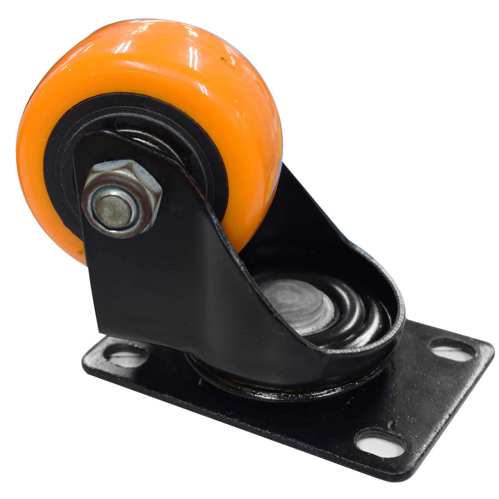 HEAVY DUTY SWIVEL CASTER WHEEL 2 1/2" 65 MM 100 KG ORANGE