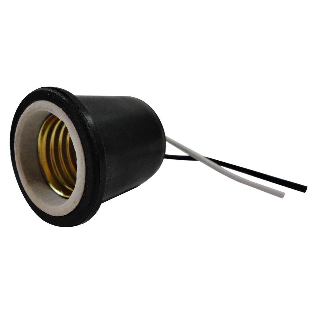 PORTA BOMBILLO SOCKET CAUCHO INTEMPERIE FINO LOZA