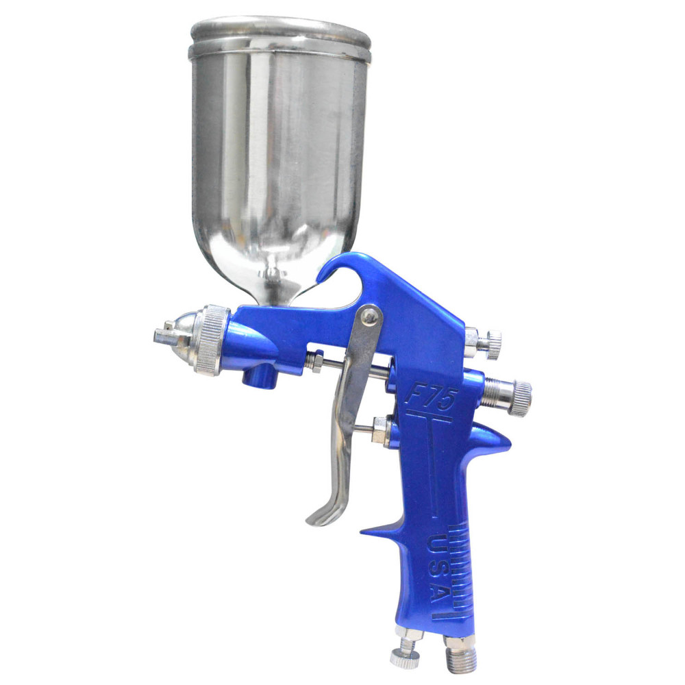 AEROGRAFO UDUKE PROFESIONAL USA VASO DE 400 CC PISTOLA F-75 AZUL