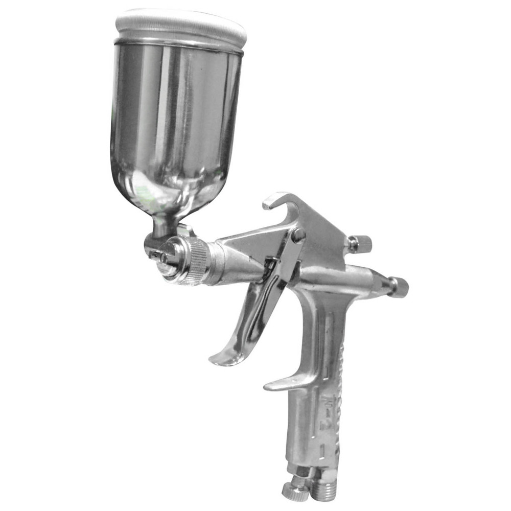 AEROGRAFO UDUKE PROFESIONAL USA VASO DE 150 CC PISTOLA F2 CROMADA ABANICO 