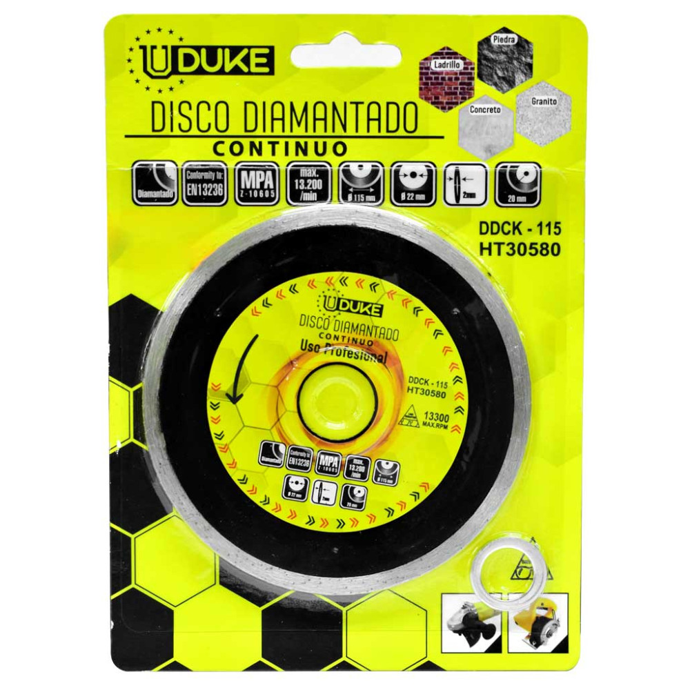 DISCO DIAMANTADO CONTINUO 4 1/2"