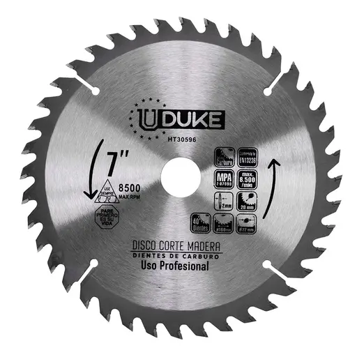 WOOD CUTTING DISC 7" X 40 UDUKE