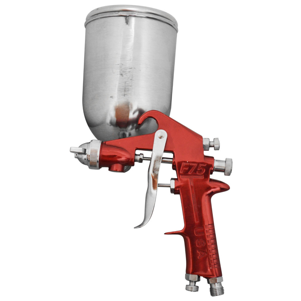 AEROGRAFO UDUKE PROFESIONAL USA VASO DE 600 CC PISTOLA F-75 ROJA 