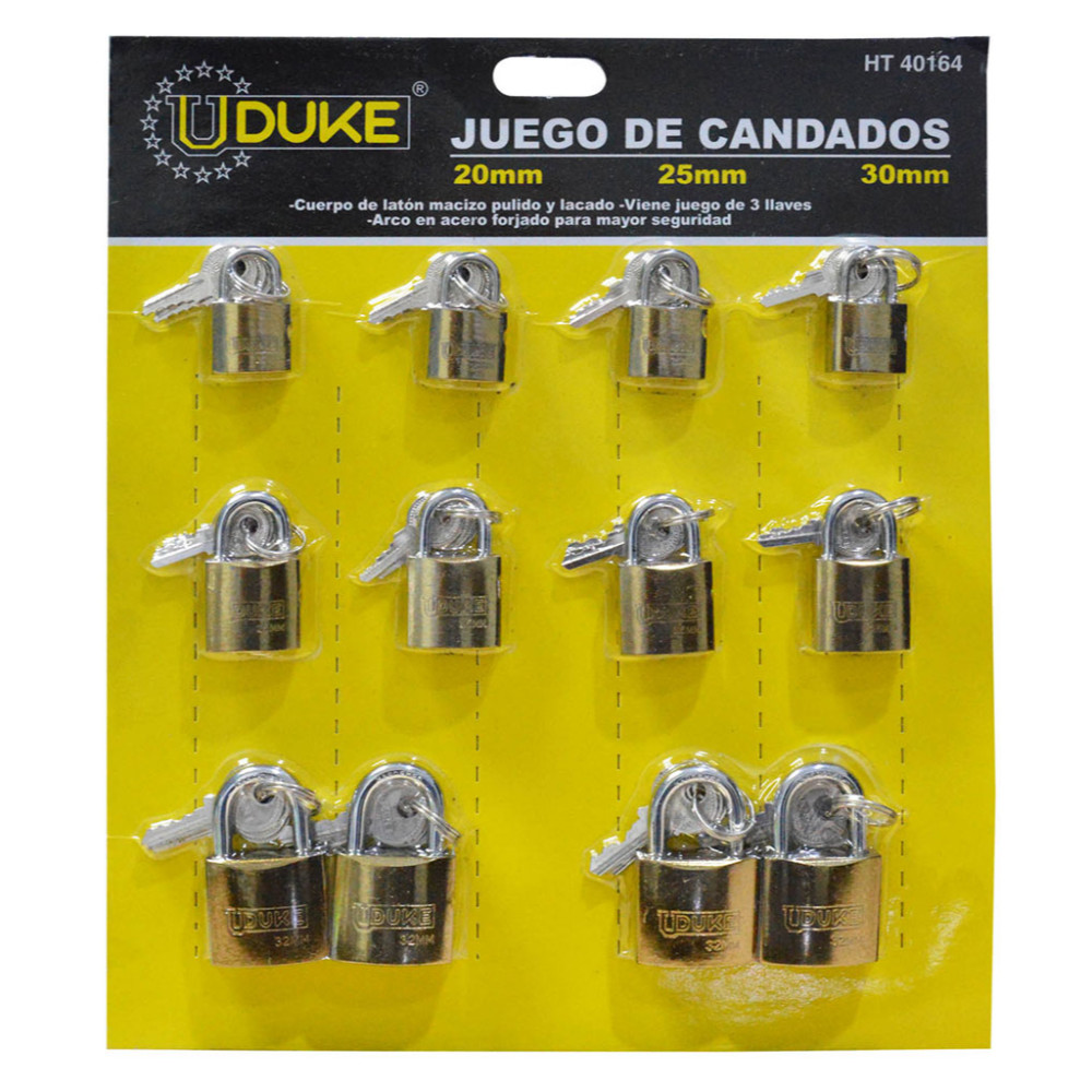 GOLDEN PADLOCK SET UDUKE 20-25-30