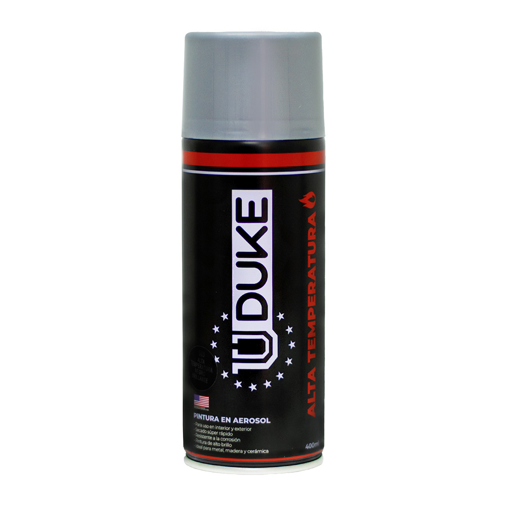 PINTURA AEROSOL UDUKE ALTA TEMPERATURA ALUMINIO PLATA 400 ML 502