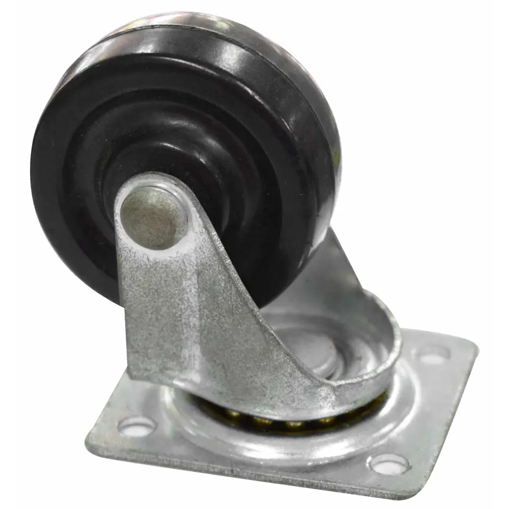 BLACK RUBBER CASTER WHEEL 40 MM 