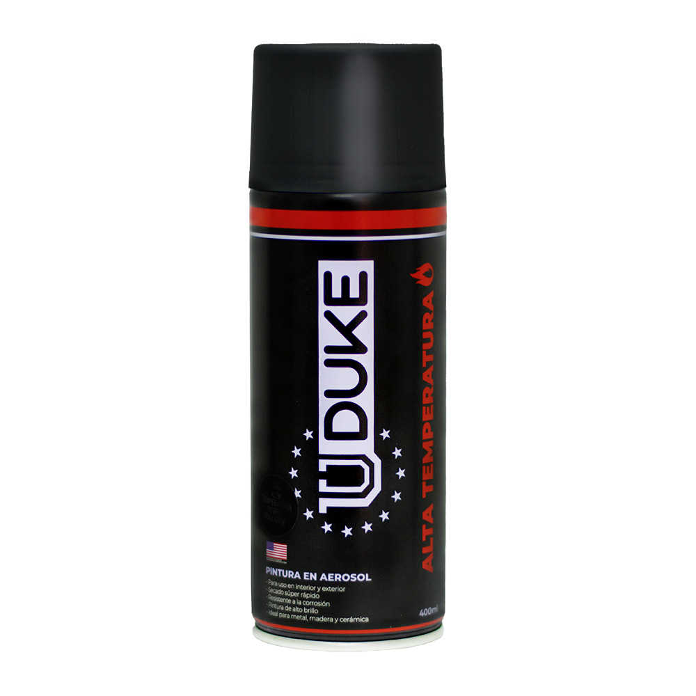 PINTURA AEROSOL UDUKE ALTA TEMPERATURA NEGRO MATE 400 ML 501