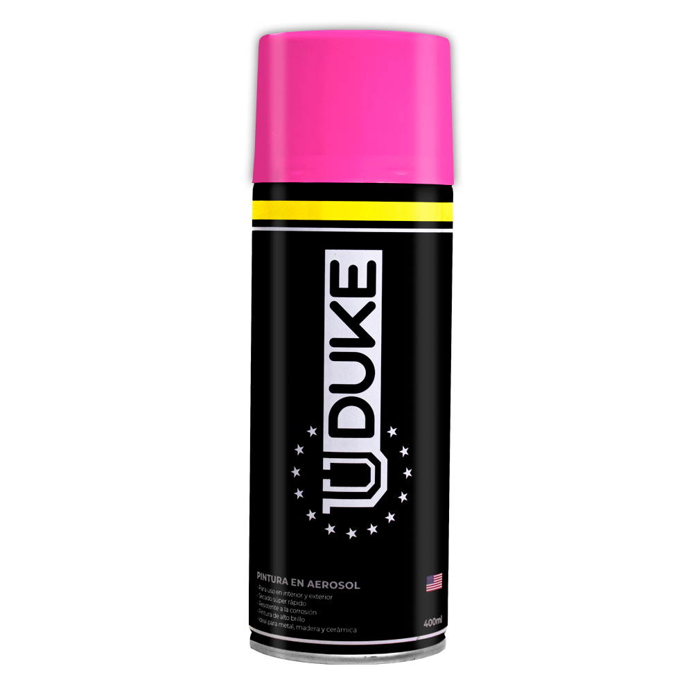 PINTURA AEROSOL UDUKE FLUORESCENTE ROSADO 400 ML 
1008