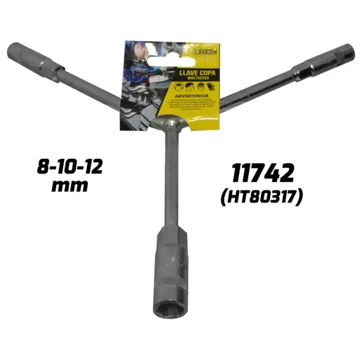 LLAVE COPA EN Y CON CUADRANTE UDUKE 8-10-12 MM