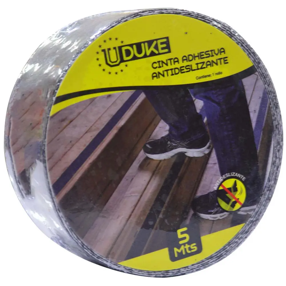 CINTA ADHESIVA ANTIDESLIZANTE 2" X 5 MTS NEGRA UDUKE