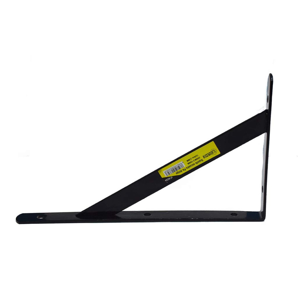 SHELF BRACKET WITH MIDDLE REINFORCEMENT BLACK UDUKE PRICE PER PAIR 8 X 5