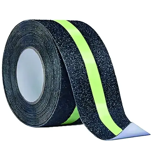 CINTA ADHESIVA ANTIDESLIZANTE 2 X 20 MTS REFLECTIVA NEGRA UDUKE