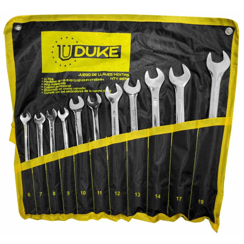 COMBINATION SPANNER SET X 14 (6-19 MM) CR/V UDUKE