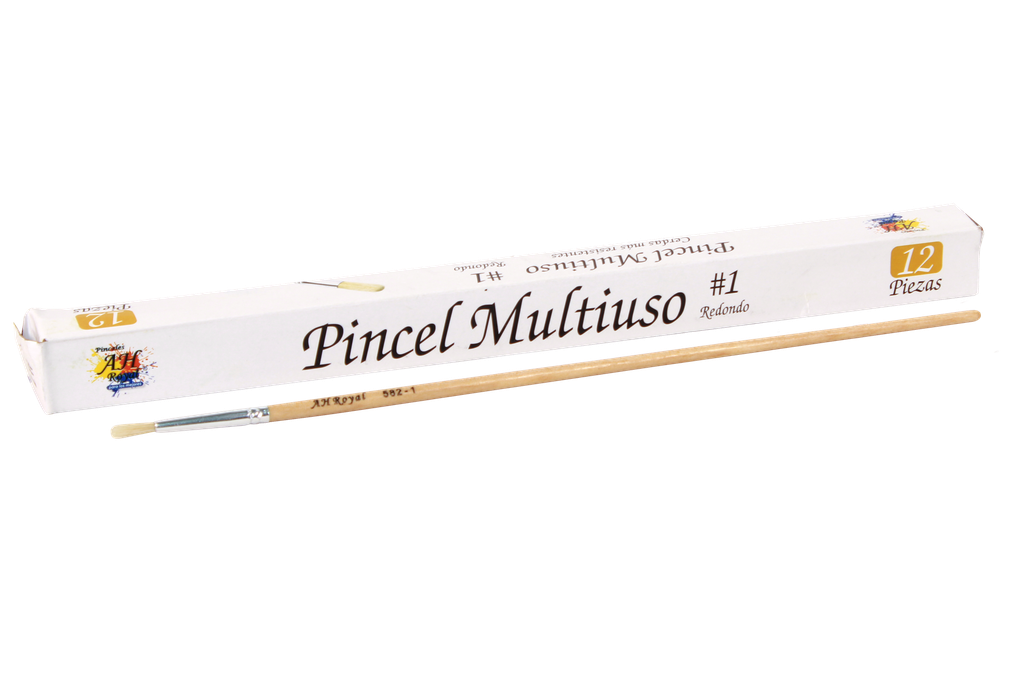 PINCEL REDONDO NO.1 PAQ X 12 PZAS