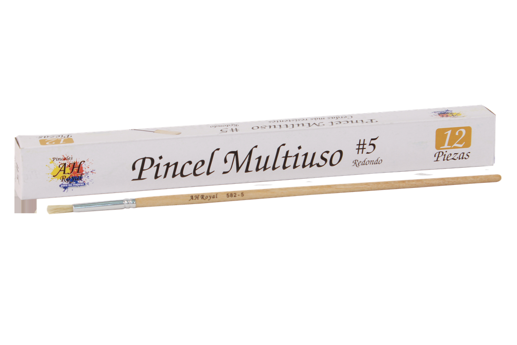 ROUND PAINT BRUSH NO.5 PAQ X 12 PCS