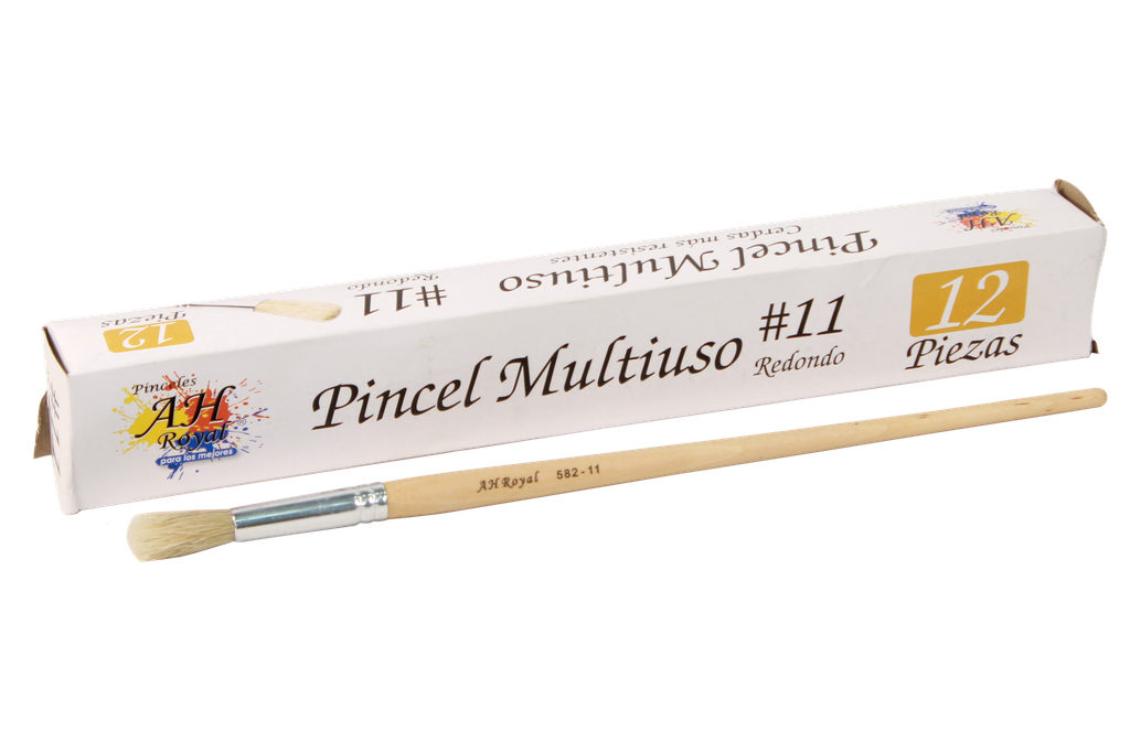 PINCEL REDONDO NO. 11 PAQ X 12 PZAS