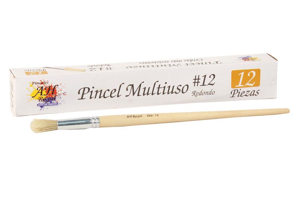 PINCEL REDONDO No. 12 PAQ X 12 PZAS