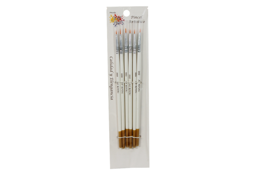 LINER BRUSH SIZE 000 PACK X 6 PCS