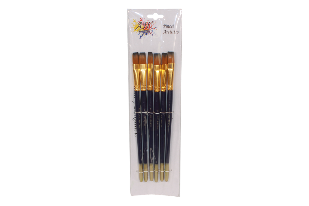 FLAT BRUSH SIZE NO.8 PACK X 6 PCS