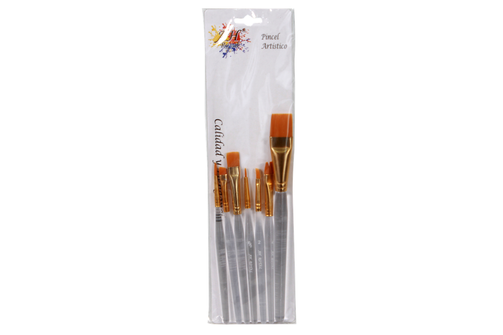 ACRYLIC PAINT BRUSH ASSORTED SET X 7 PCS 