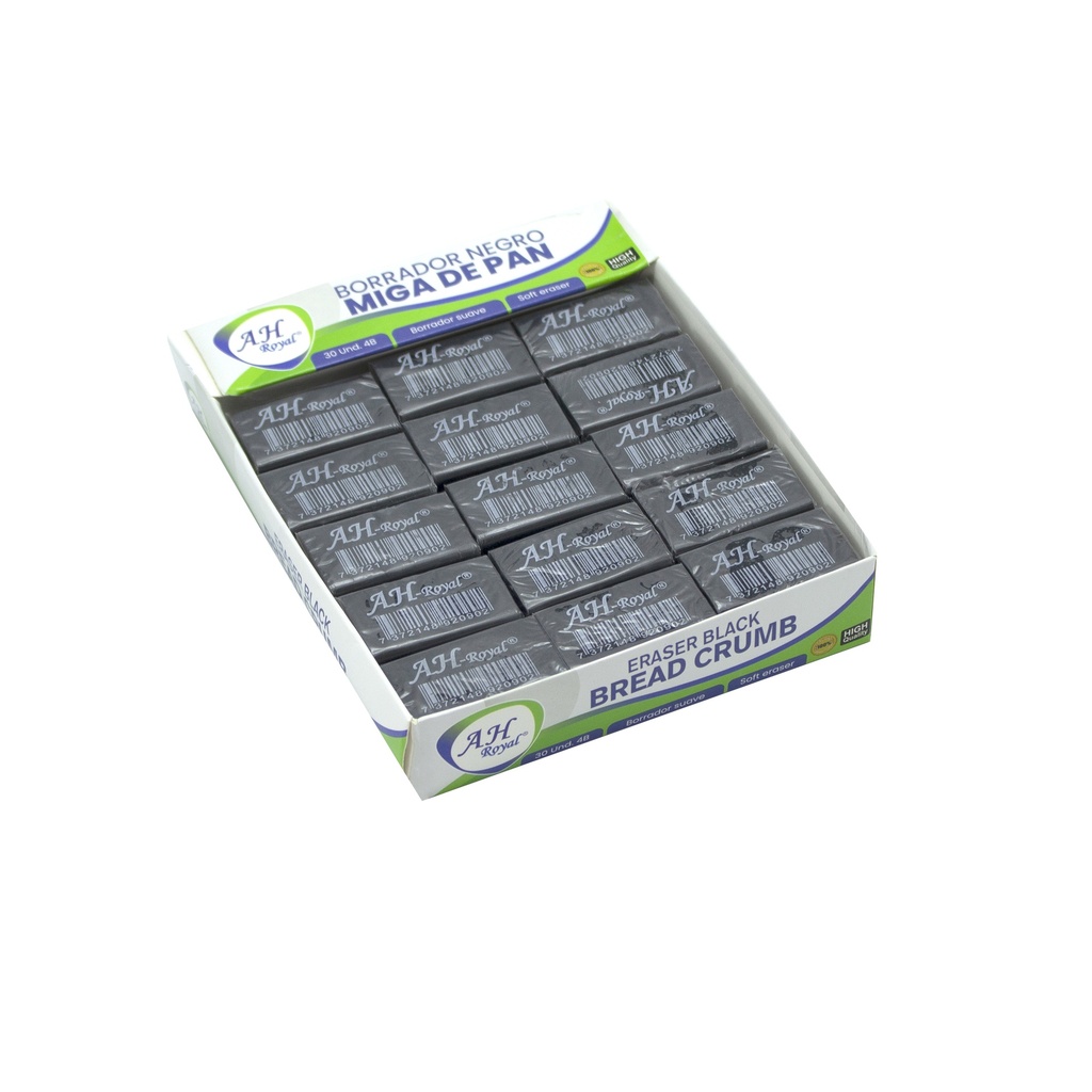 BLACK KNEADED ERASER 4B MEDIUM X 30 UND