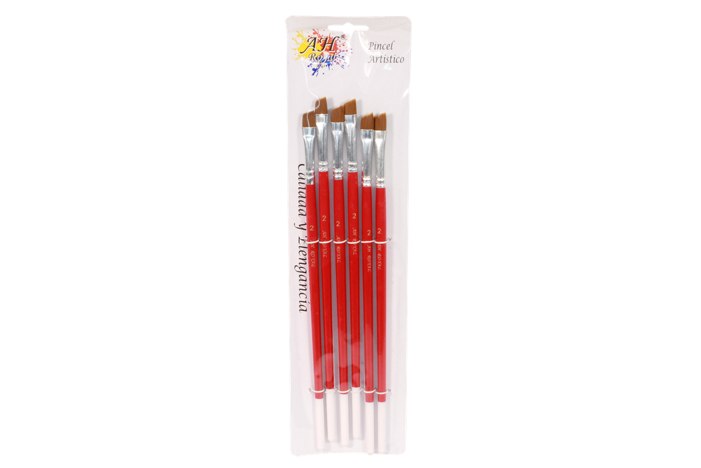 ANGULAR PAINT BRUSH SET NO. 2 X 6 PCS