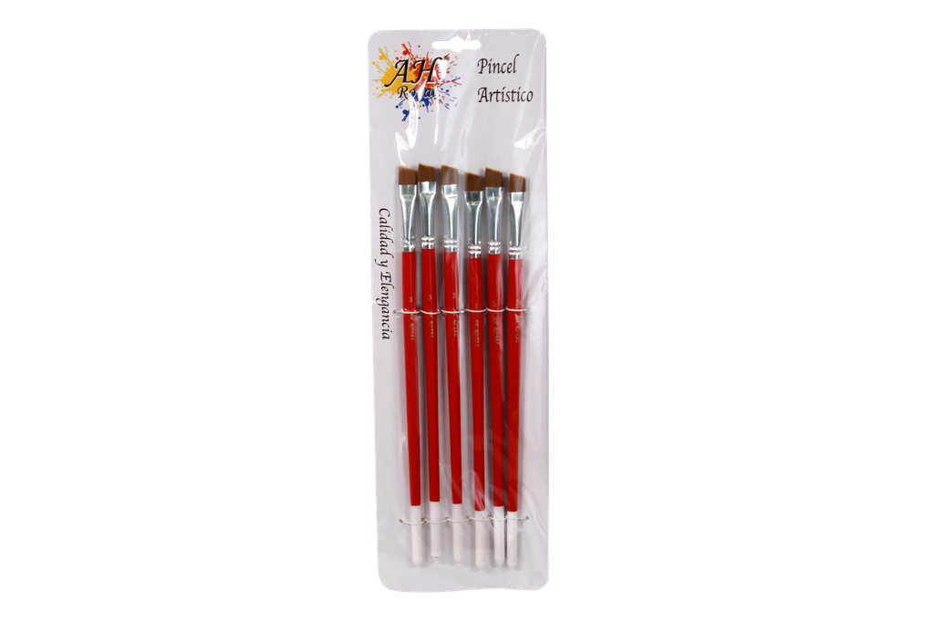 PINCEL ANGULAR NO. 3 PAQ X 6 PCS