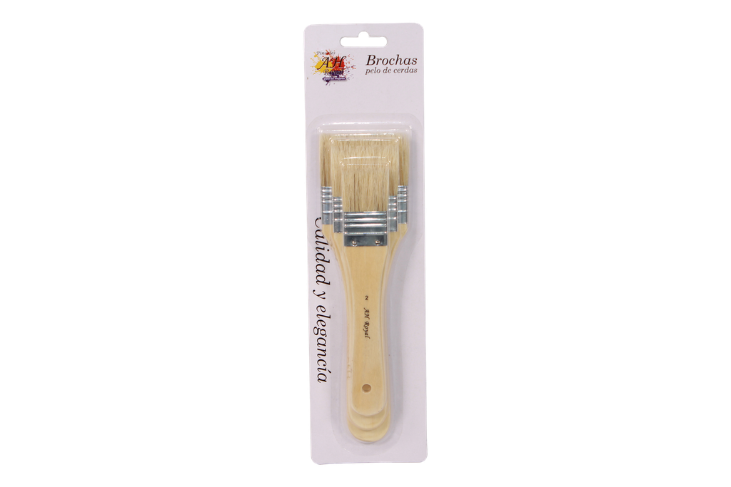 NATURAL BRISTLE BRUSH SET 3 PCS