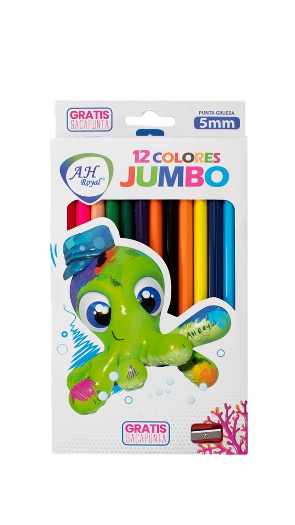 COLOR JUMBO TRIANGULAR AHROYAL 5MM X 12 COLORES