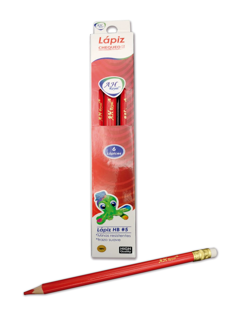 RED JUMBO PENCILS X 6 UNITS