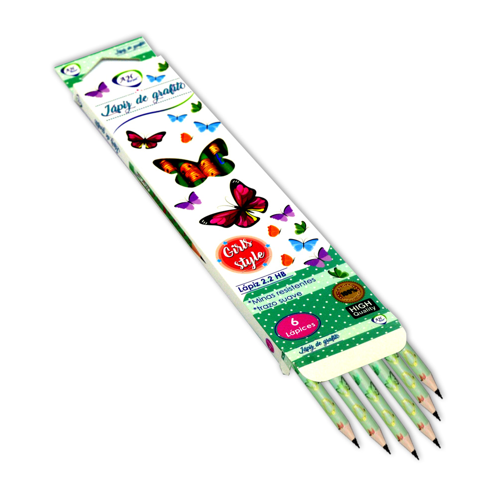 TRIANGULAR PENCIL FOR GIRL HB 2.2 X 6 UNITS