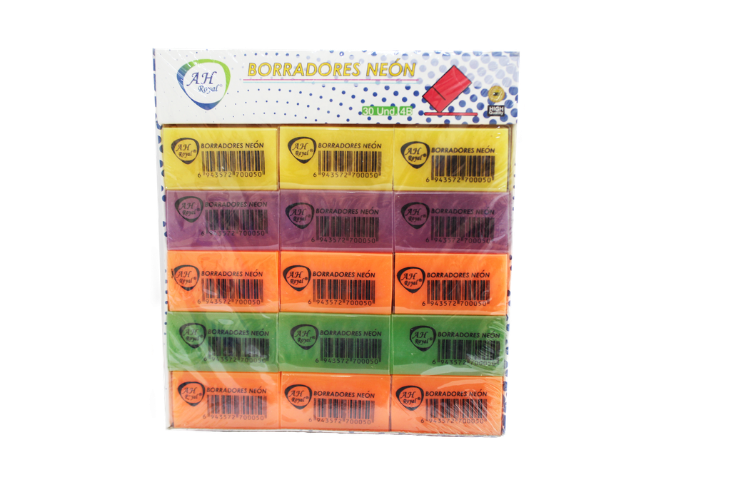 NEON ERASER X 30 UNITS