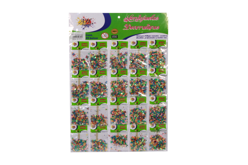 LENTEJUELAS ESTRELLITAS COLORES PASTELES X 20 UNDS