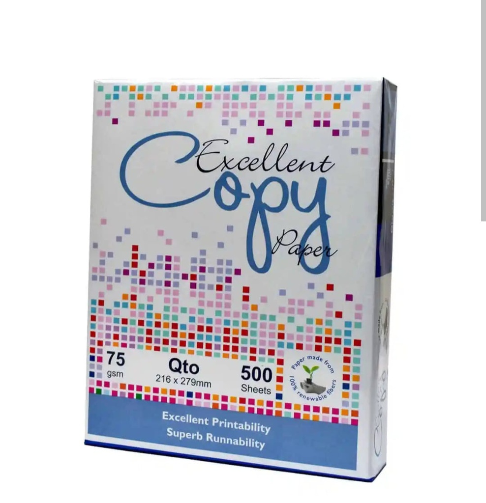 PAPEL TAMAÑO CARTA 75GR PACA X 10 RESMA