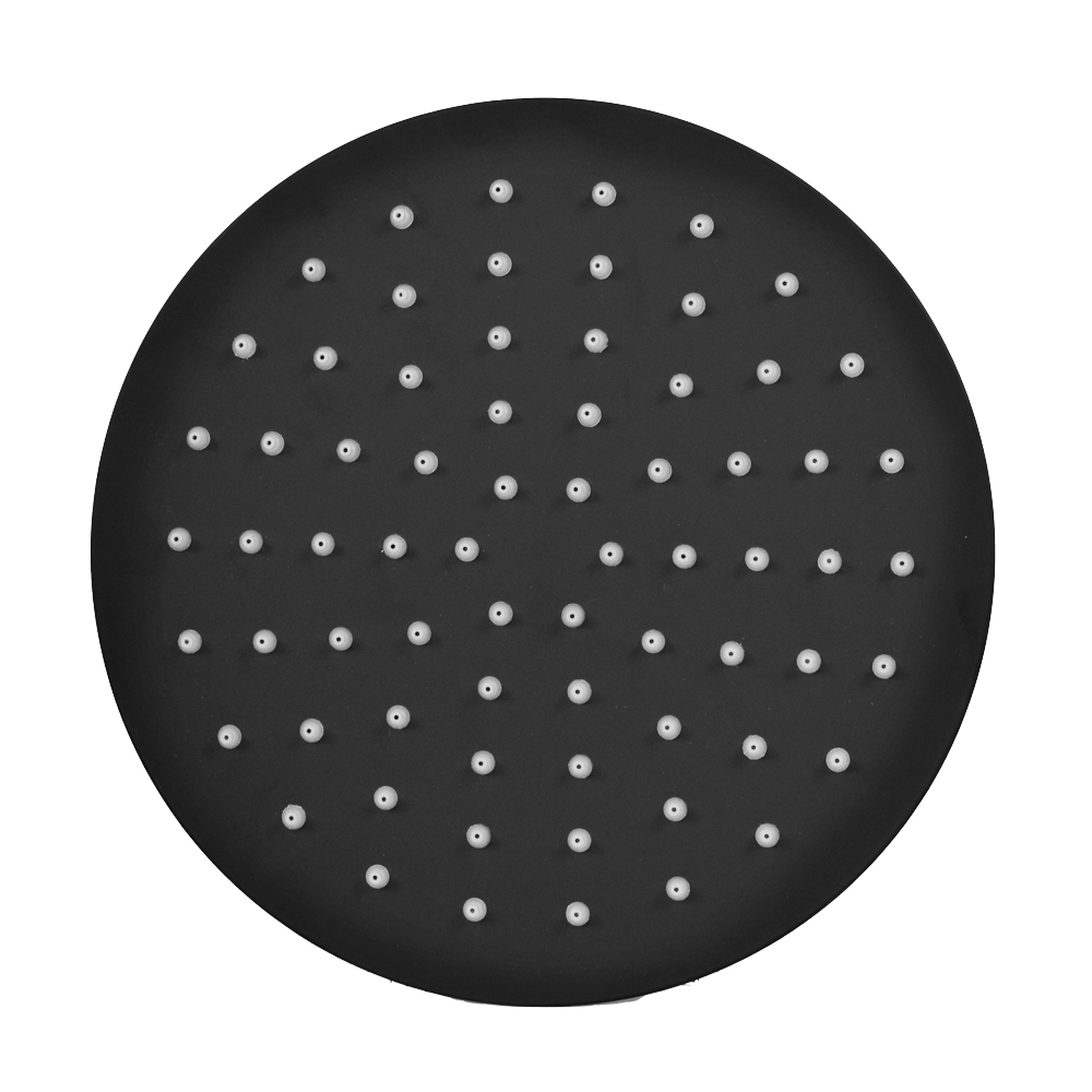 MATTE BLACK ROUND SHOWER HEAD 8" STAINLESS STEEL